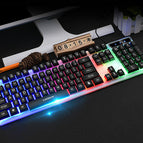 Black illuminated single keybo
