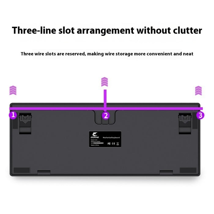 87 Key Wired Game Hot Plug Two Colors Mechanical Keyboard